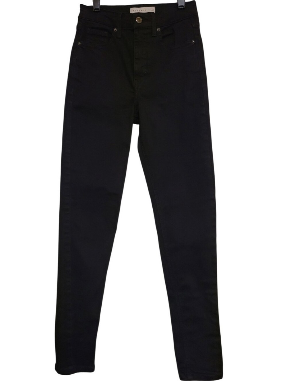 TopShop "JAMIE" Black Skinny Jeans Womens Measures 23 x 28.5